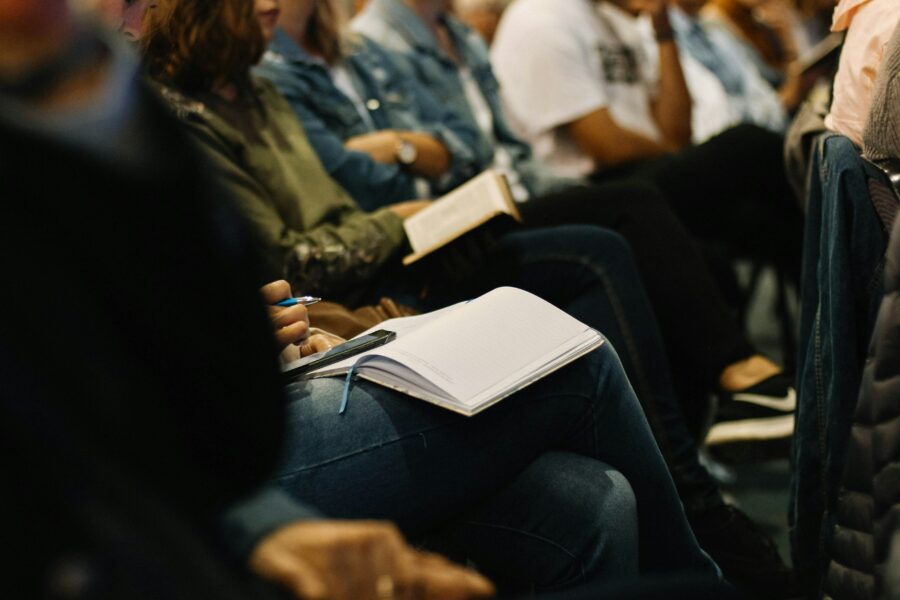 Image reflecting attendees at an event